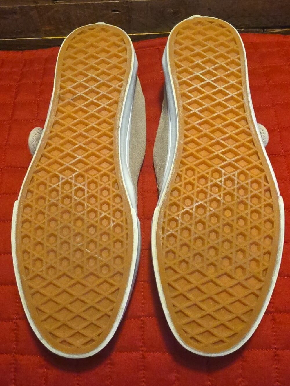 Vans Casual Mary Jane Suede Sneakers in Taupe and White - Picture 5 of 12